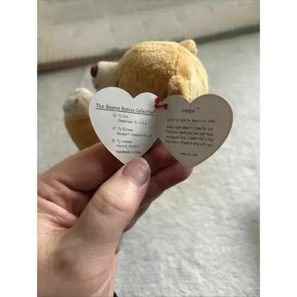 ty HOPE Beanie Baby 1998 Retired & Rare with All tag errors - Picture 9 of 9